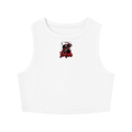 White Dead Ace Skeleton Graphic Crop Tank Top | Gothic Streetwear | Women’s Sleeveless Crop Vest